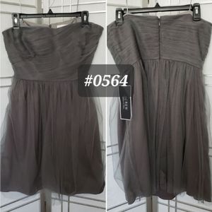 🤍NWT! J. Crew gray strapless cocktail dress Sz10